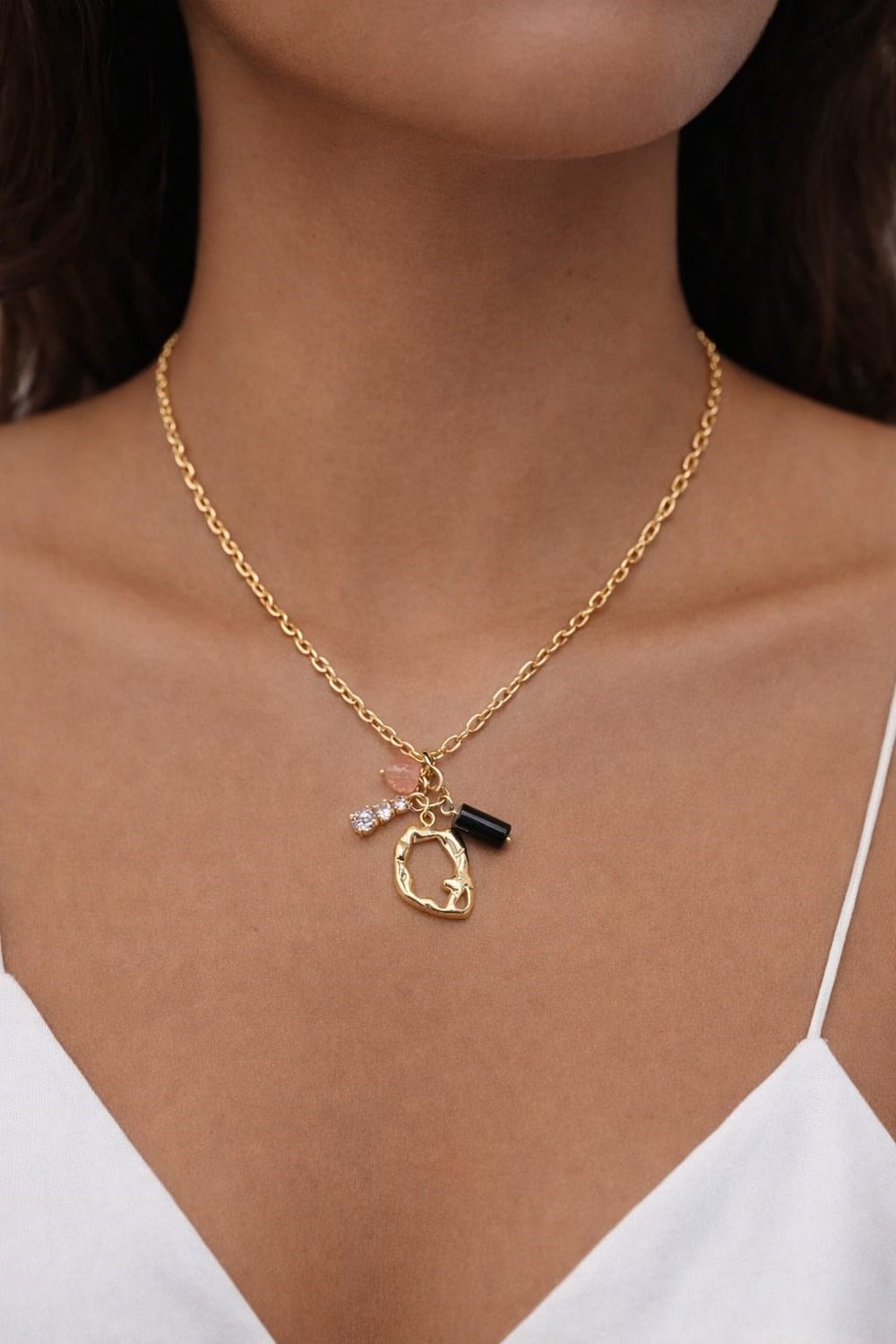 Feyz Golden Charm Kolye