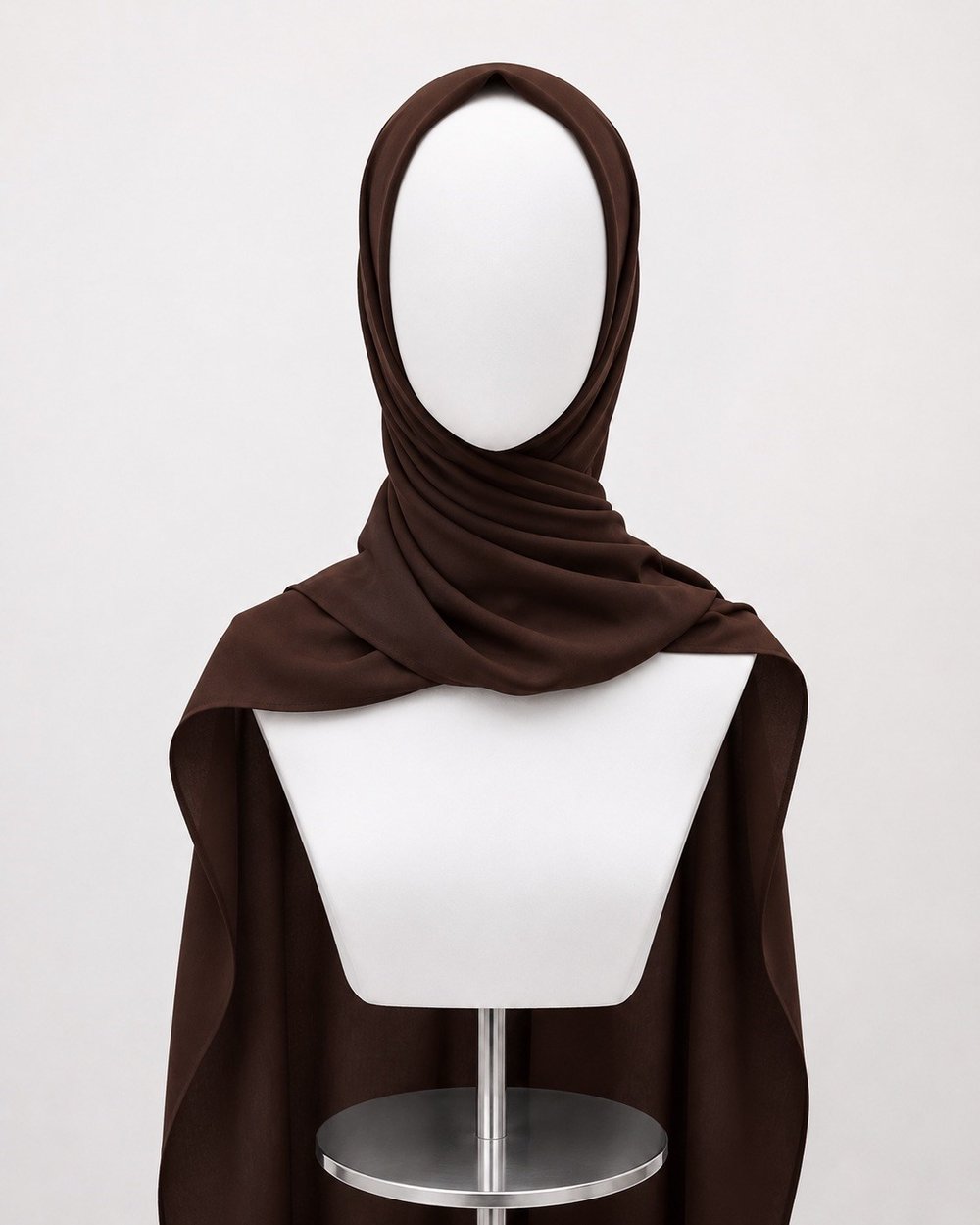 1.30X1.30 Büyük Boy Eşarp Acı Kahve