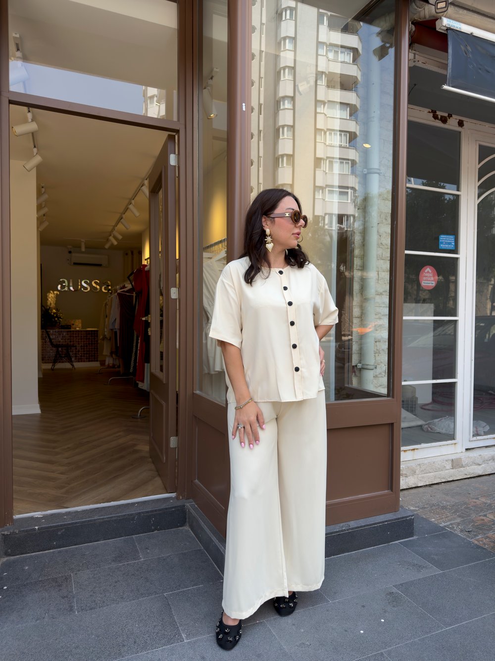 VANİLYA RENGİ İKİLİ TAKIM 