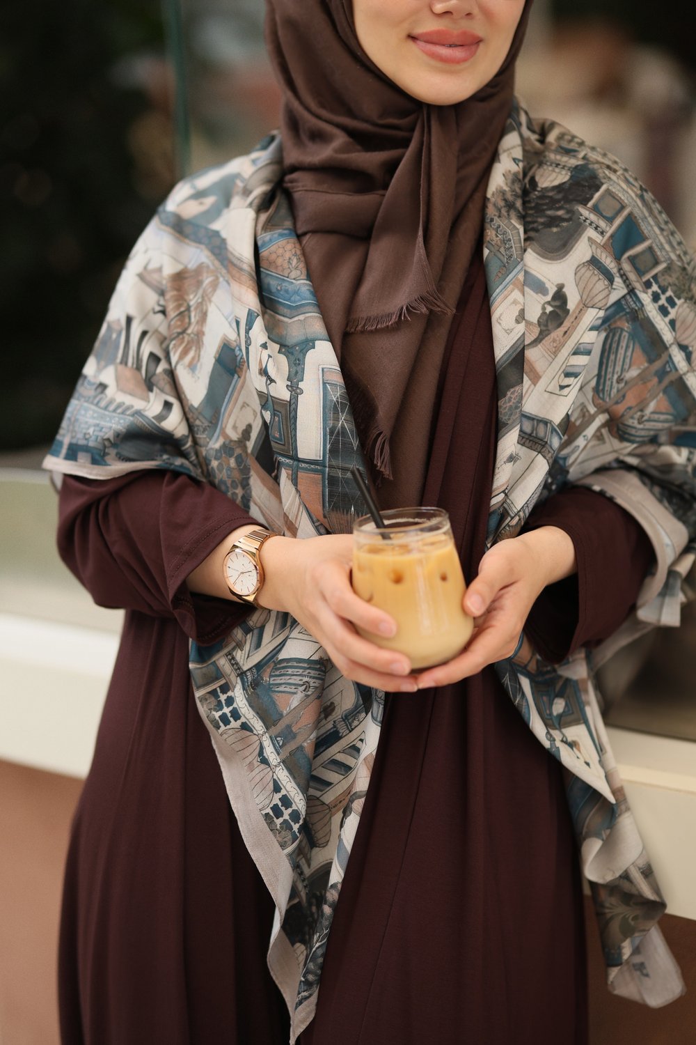 Lia Omuz Şalı Kahve