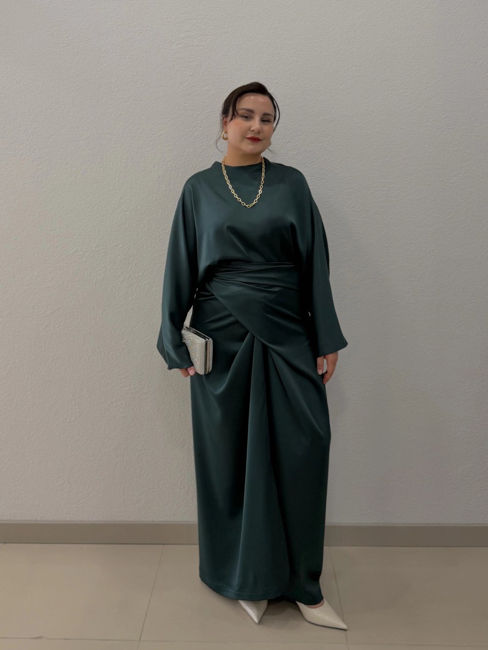 2’li ZARA SATEN ANVELOP BAĞLAMALI ABİYE TAKIM