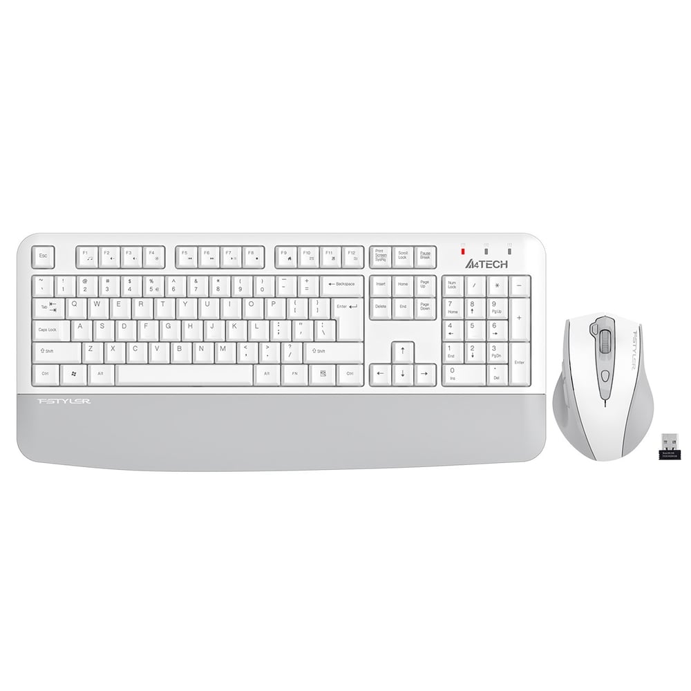 A4 TECH FG2500S PLUS KABLOSUZ MULTİMEDYA BEYAZ/GRİ 2.4 GHz /3200 DPI Q KLAVYE+MOUSE
