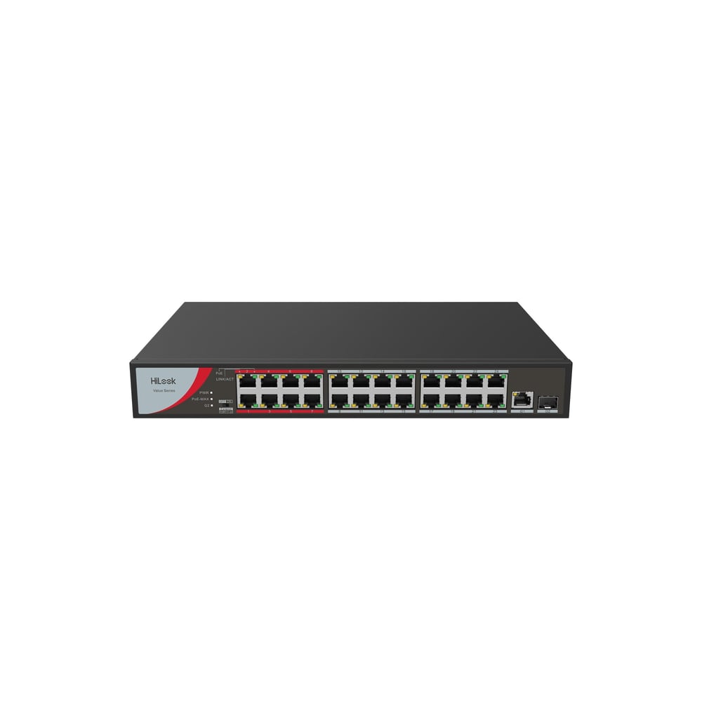 HILOOK NS-0326P-230 24 PORT 10/100 24 PORT POE+ 1X UPLINK + 1XSFP 230W RACK MOUNT SWITCH
