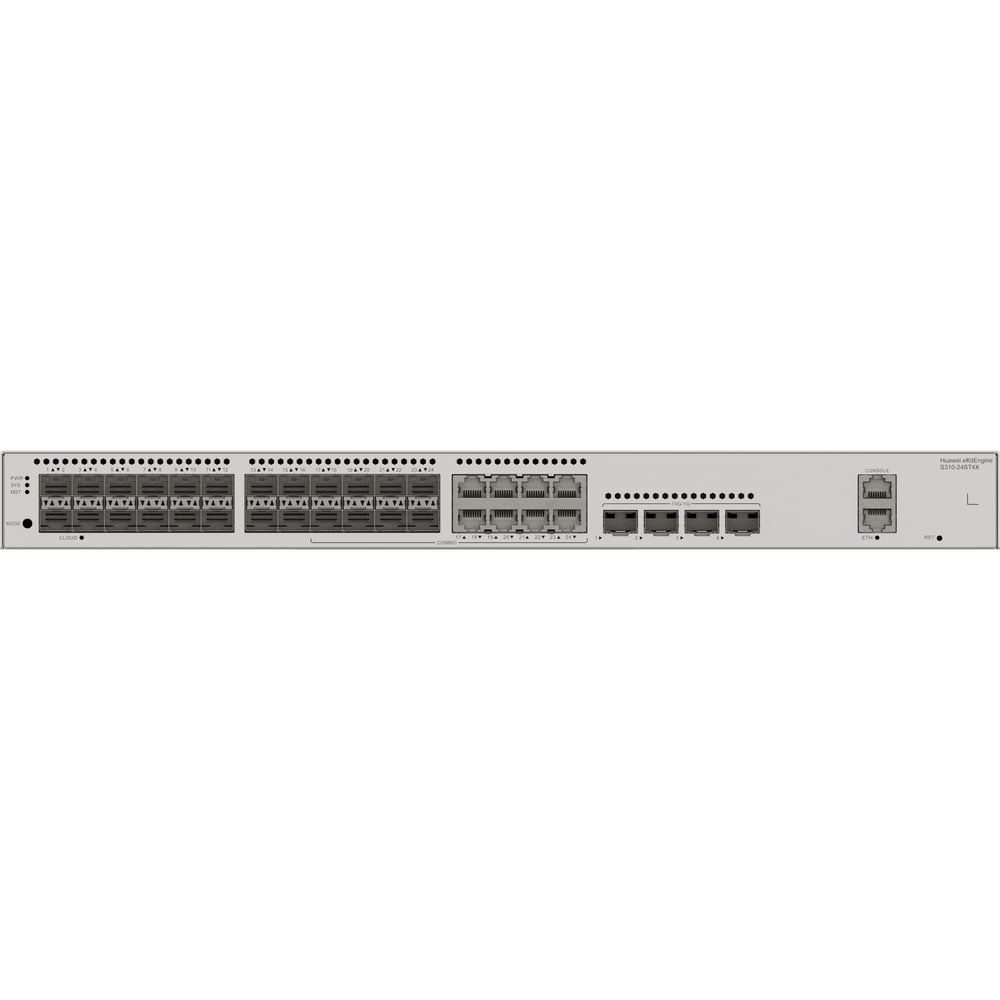 HUAWEI eKIT S310-24ST4X 24 PORT 1G SFP + 8 PORT COMBO + 4 X 10G SFP+ L2+ CLOUDE YÖNETİLEBİLİR RACK MOUNT SWITCH