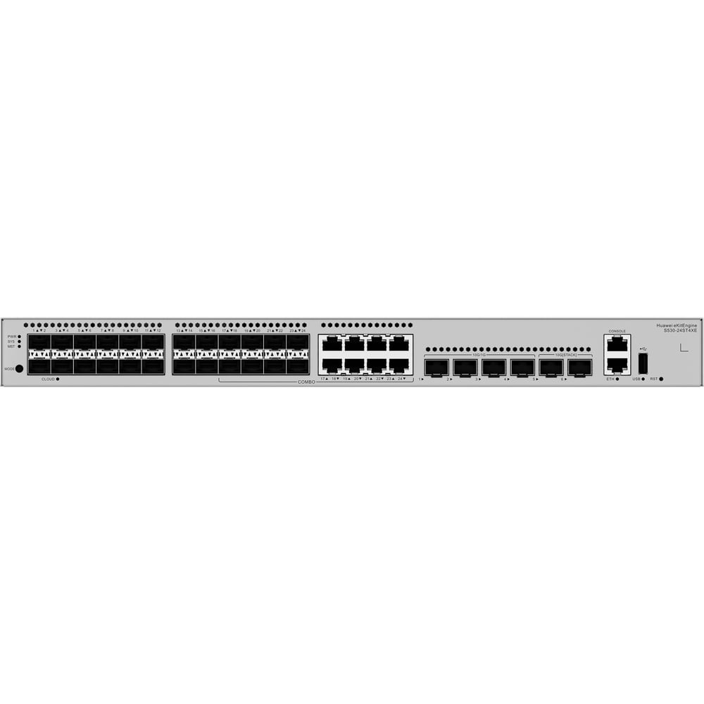 HUAWEI eKIT S530-24ST4XE 24 PORT 1G SFP + 8 PORT COMBO + 4 X 10G SFP+ L3 CLOUDE YÖNETİLEBİLİR RACK MOUNT SWITCH 2X10G ST
