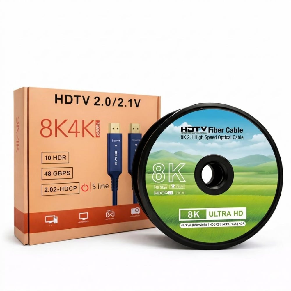 S-LİNE FK0520-8K-OPT 20MT 2.1V 8K FİBER OPTİK HDMI KABLO
