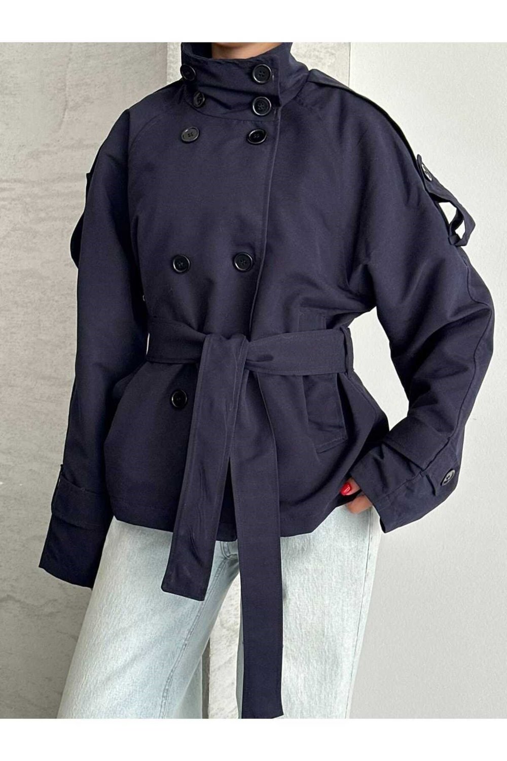Kadın Oversize Muadil Su İtici Trençkot