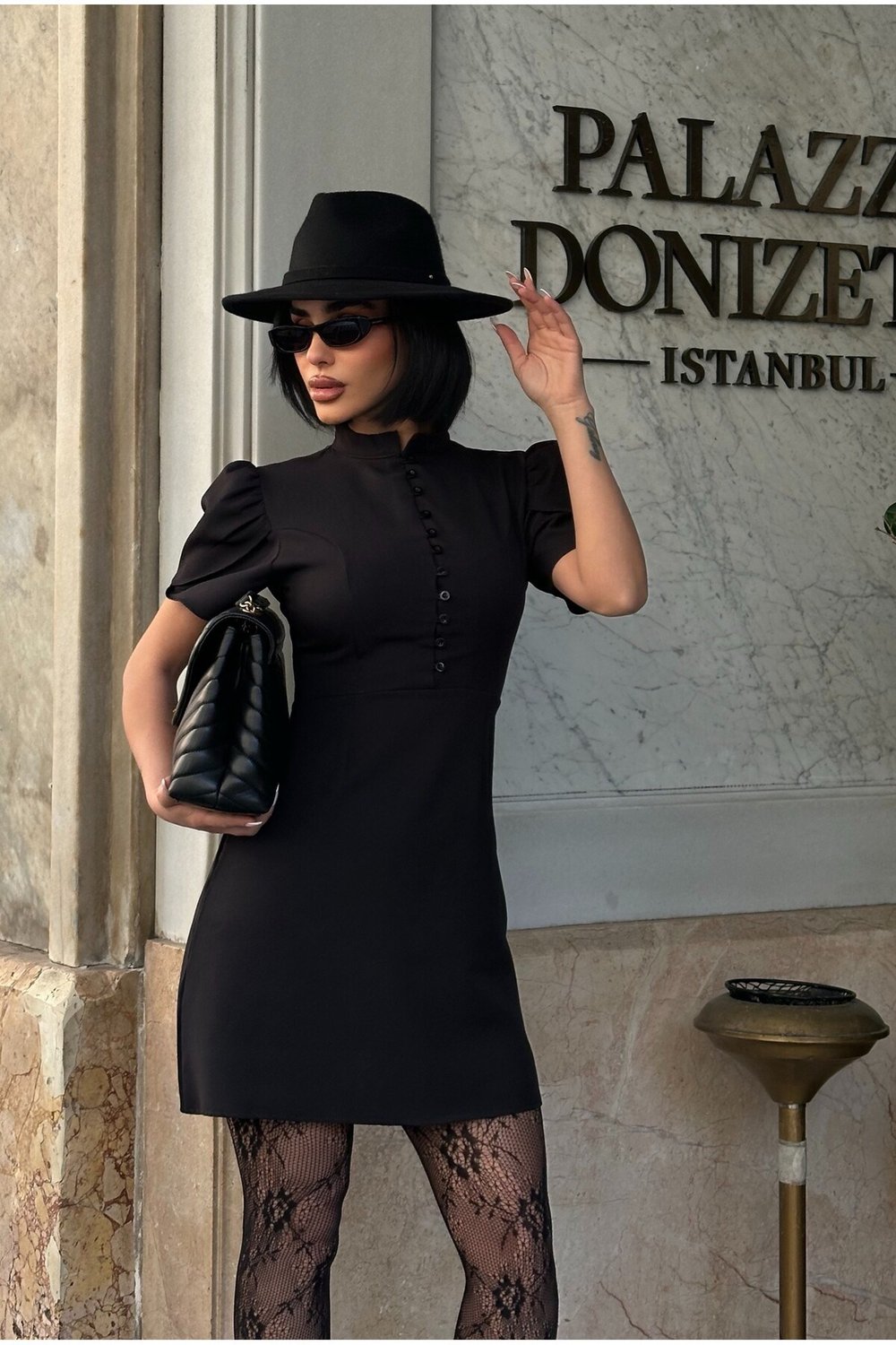 Kadın Viral Yeni Sezon Düğme Detaylı Elbise