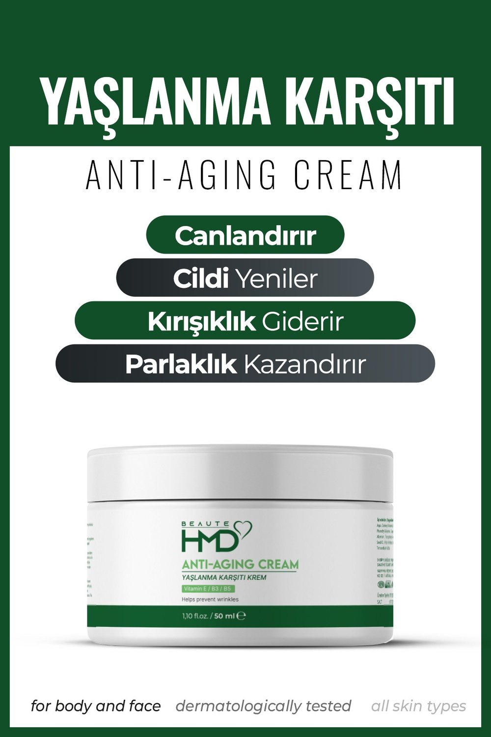 Gençleştiren Botox Etkili Yaşlanma Karşıtı Ve Kırışıklık Karşıtı Leke,giderici Krem 50 ml