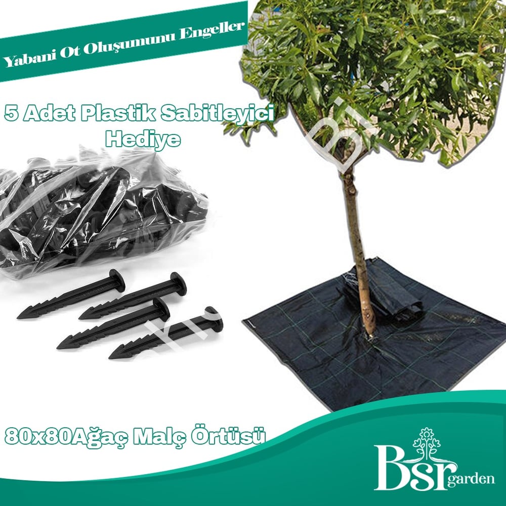 Ağaç Taban Örtüsü 80x80 50 Adet Bsr Garden