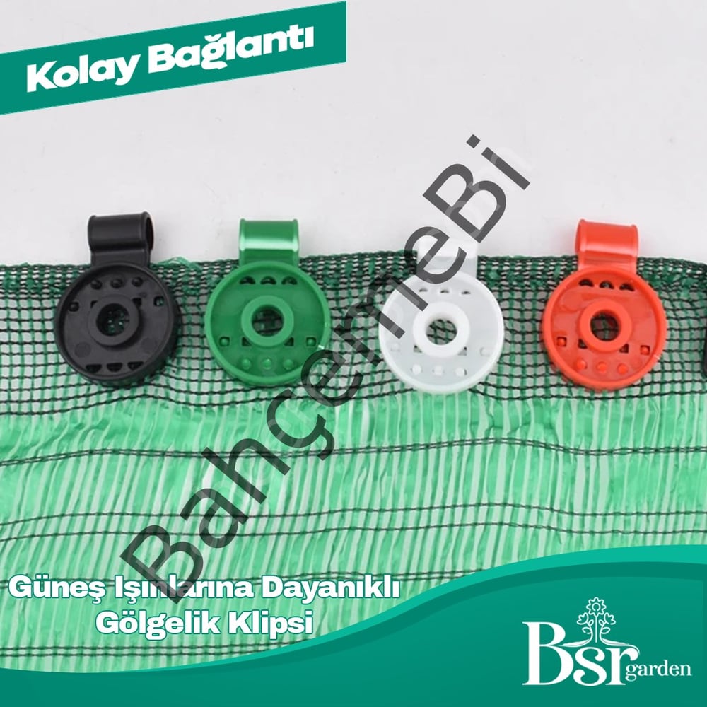 Karışık Renk Gölgelik Klipsi UV Katkılı 1000 Adet Bsr Garden