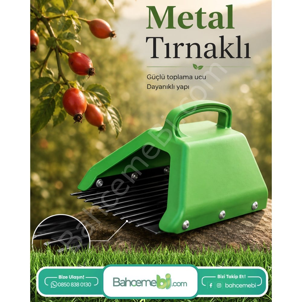 Kuşburnu , Alıç Ve İğde Toplama Aparatı Metal Tırnaklı Plastik Bsr Garden