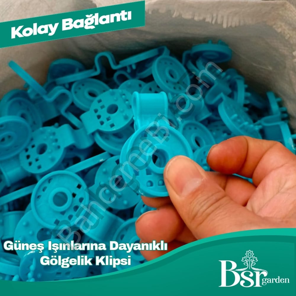 Mavi Gölgelik Klipsi UV Katkılı 10 Adet Bsr Garden