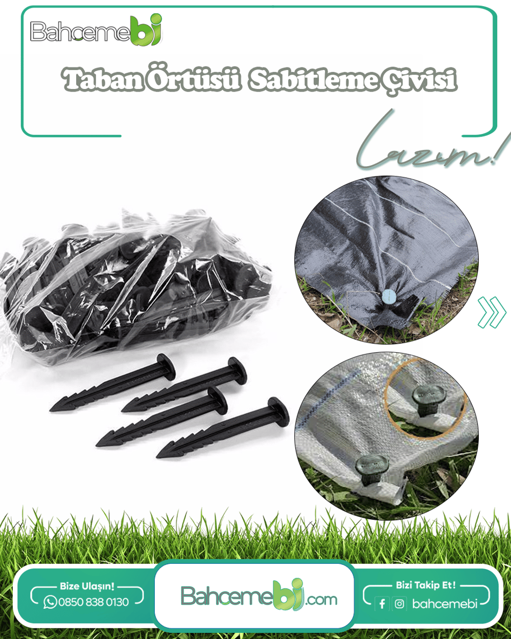 Taban Örtüsü Sabitleme Çivisi 50 Adet Bsr Garden
