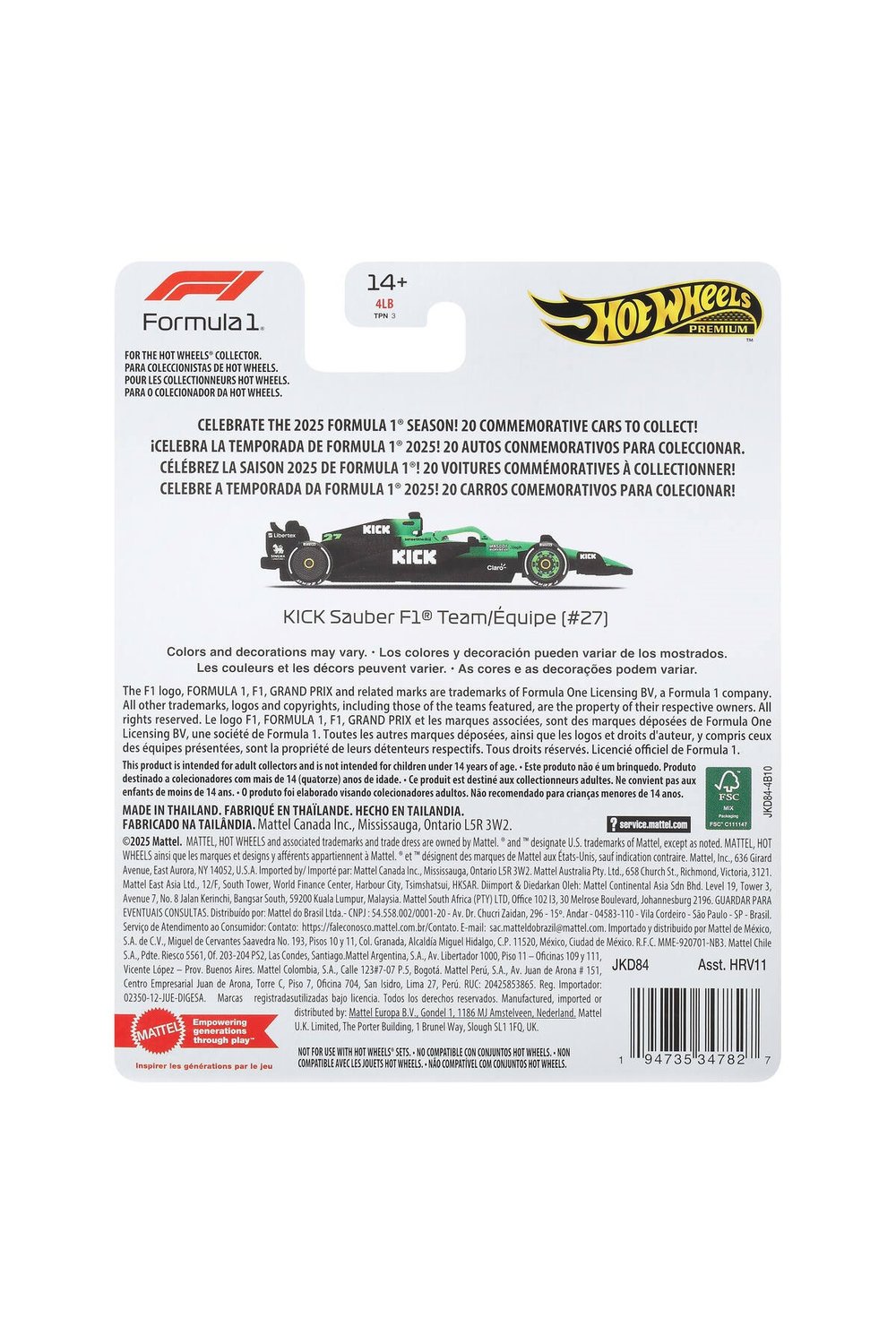 ®   F1 - Sauber (Hülkenberg) JKD84