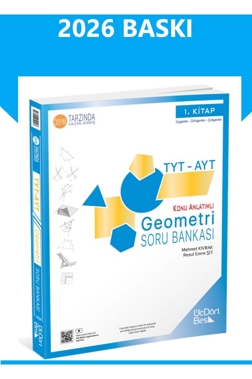 345 YAYINLARI ÜÇ DÖRT BEŞ YAYINLARI TYT-AYT GEOMETRİ SORU BANKASI GÜNCEL - ÜÇ DÖRT BEŞ YAYINCILIK