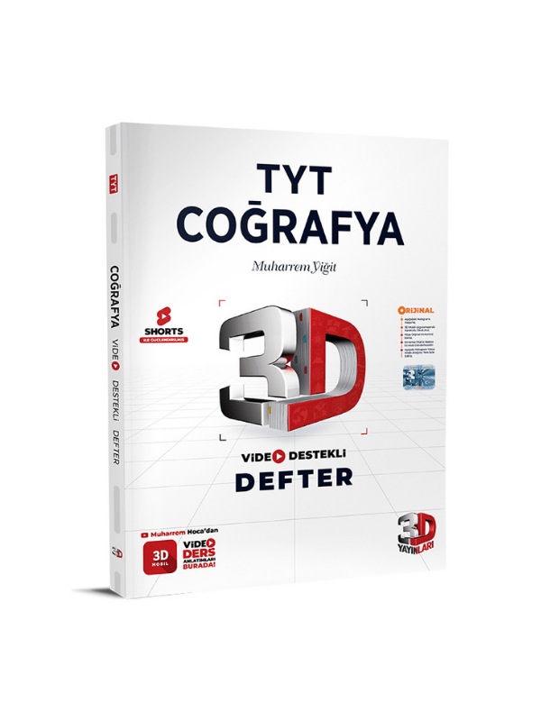3D Yayınları TYT Coğrafya Video Destekli Defter
