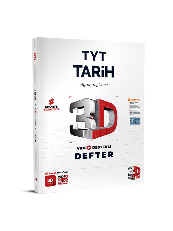 3D Yayınları TYT  Tarih Video Destekli Defter