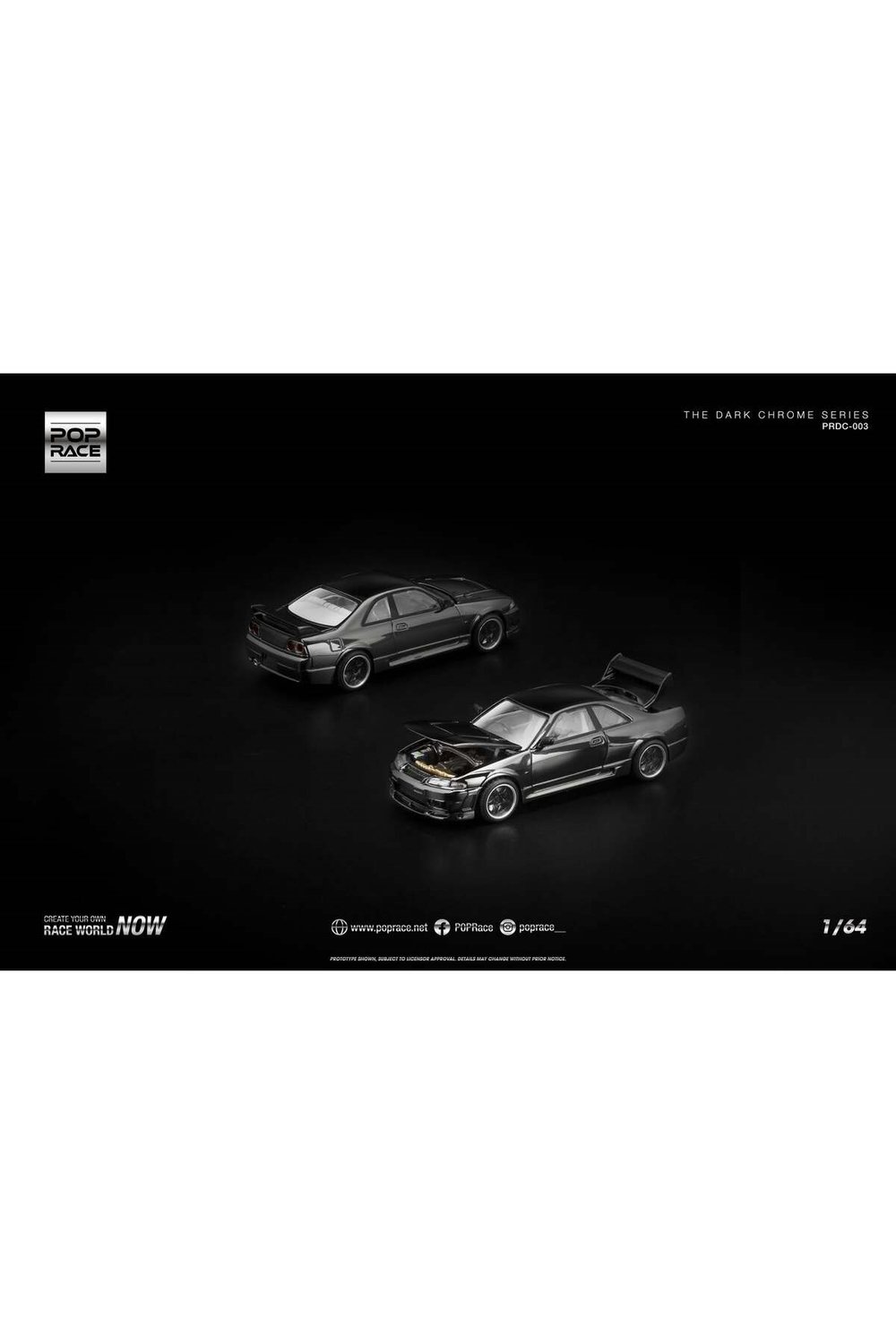 Pop Race GT-R R33 Dark Chrome
