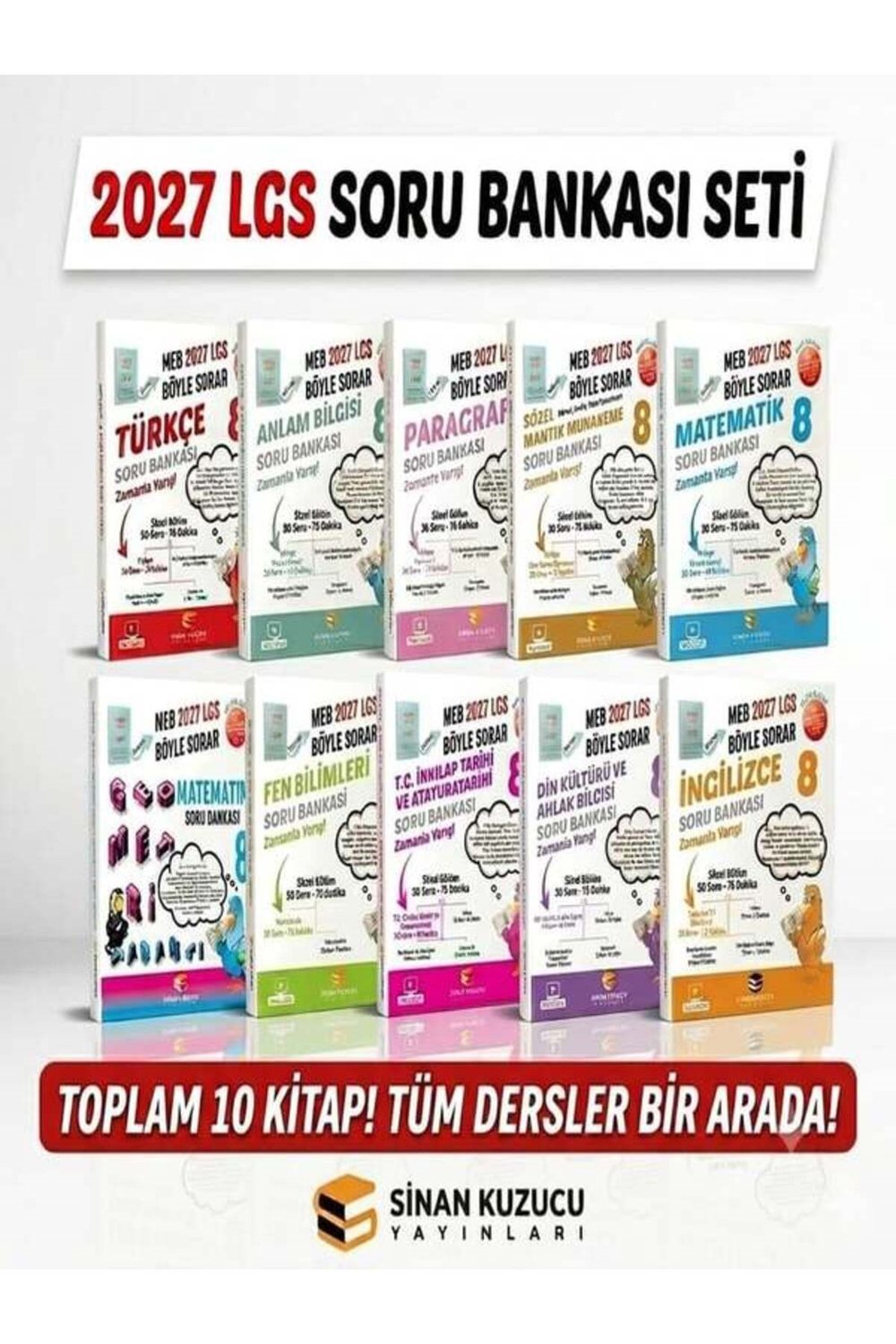 SİNAN KUZUCU 2027 8. SINIF LGS SORU BANKASI SETİ ( MEB BÖYLE SORAR )