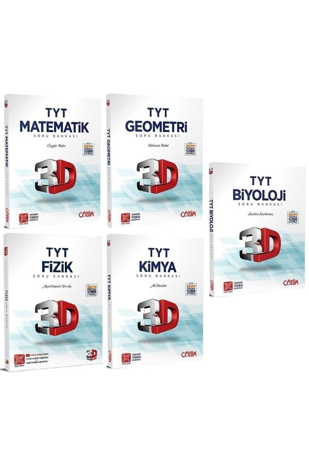 YKS TYT Sayısal Soru Bankası 5 li Set 3D Yayınları