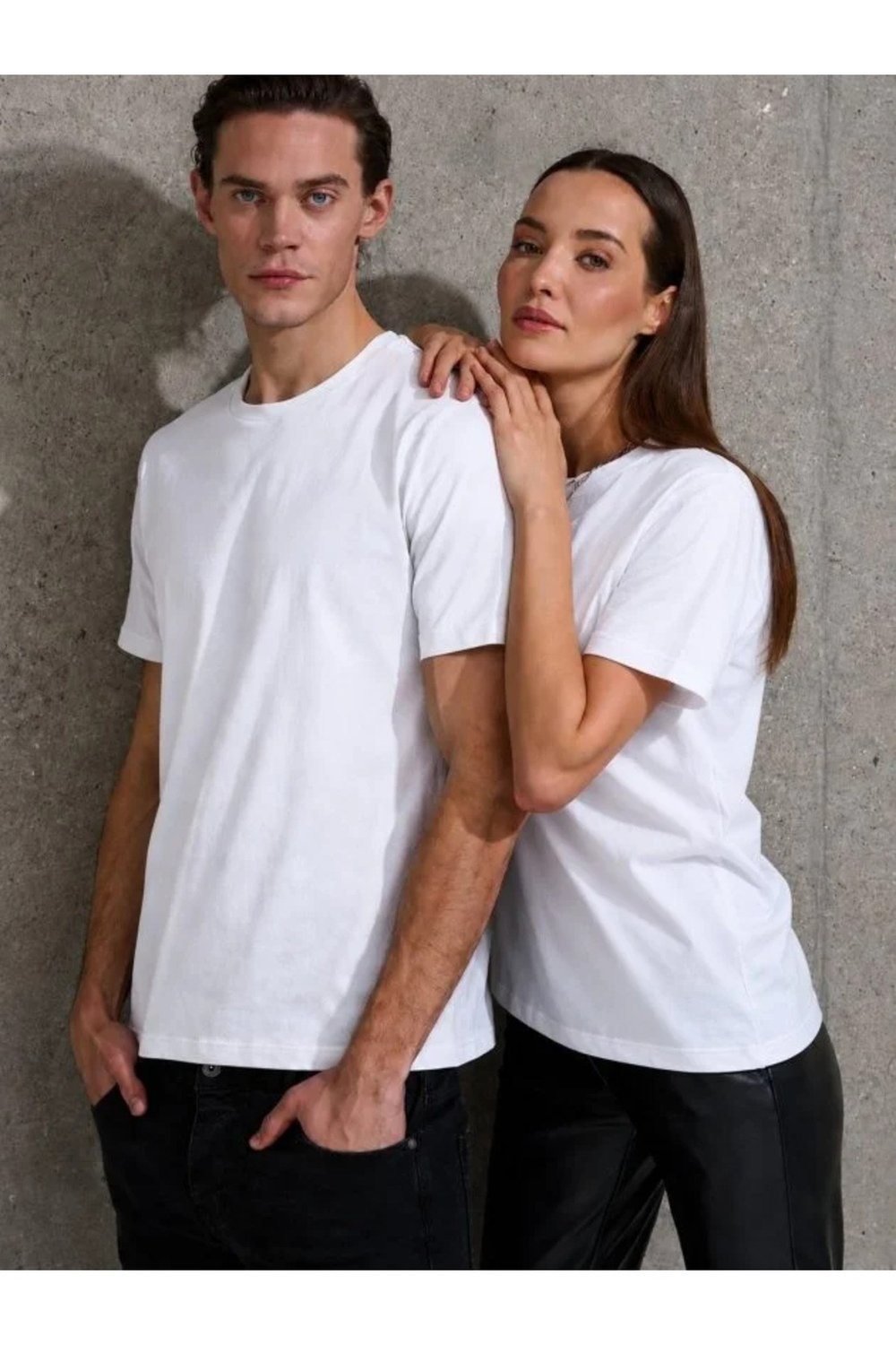 Unisex Kısa Kollu Bisiklet Yaka Basic Viskon Bluz