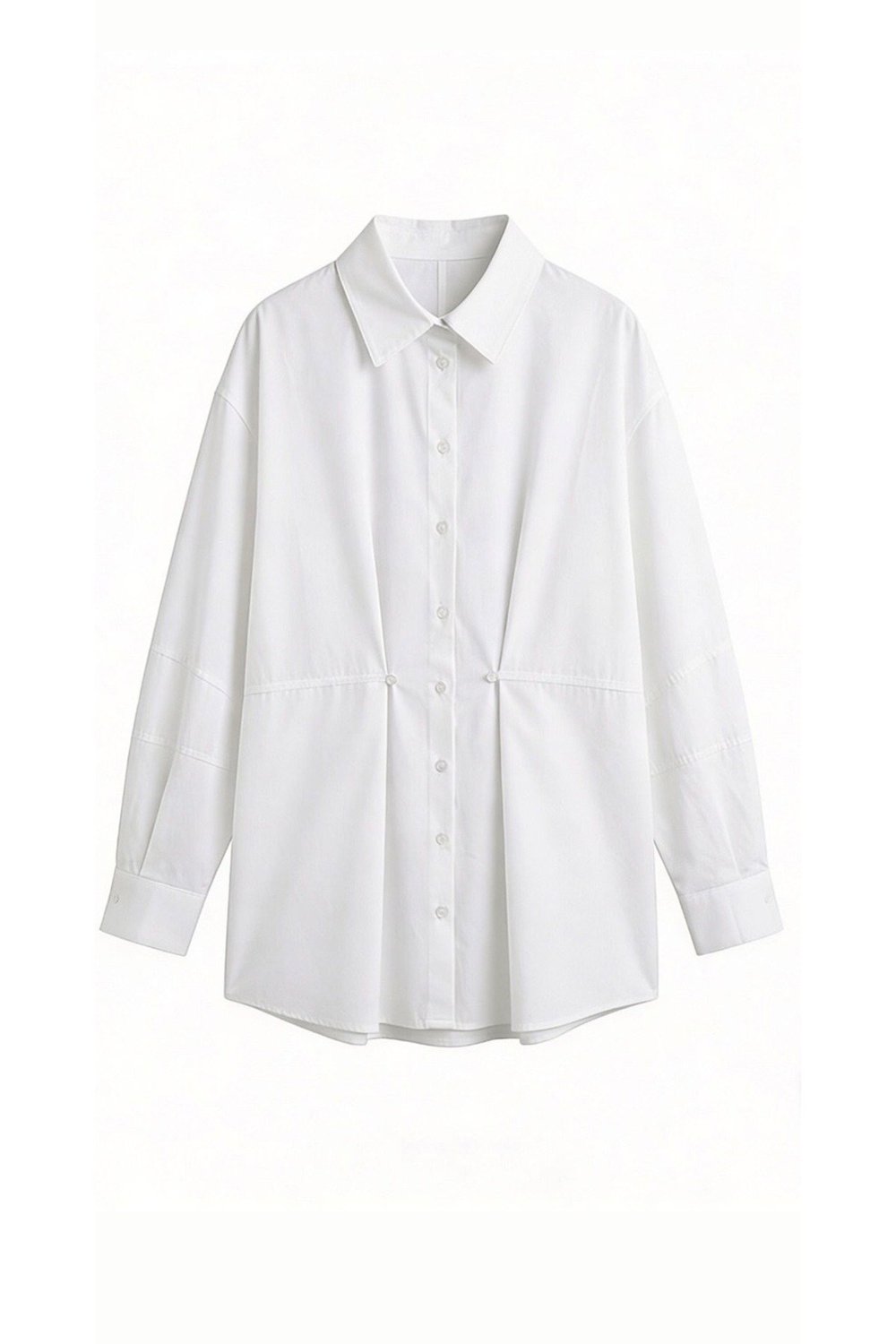 Beyaz Poplin Oversize Gömlek