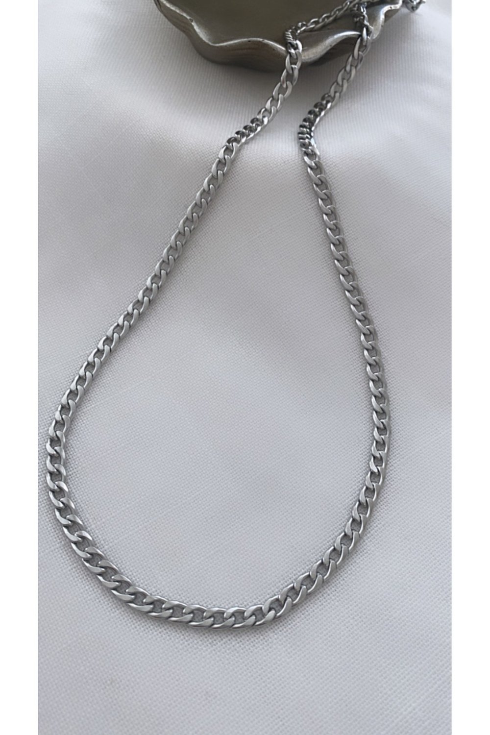 316 L Çelik Unisex Model Gümüş Kolye (5 mm)