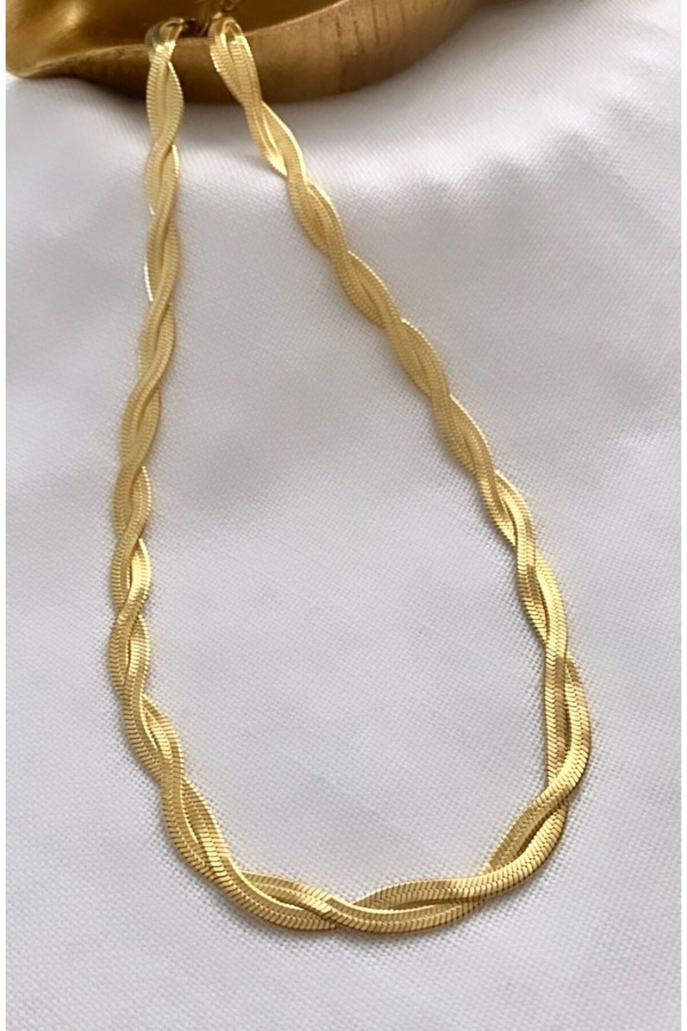 Çelik Örgü Görünüm Kolye (37+5 cm)