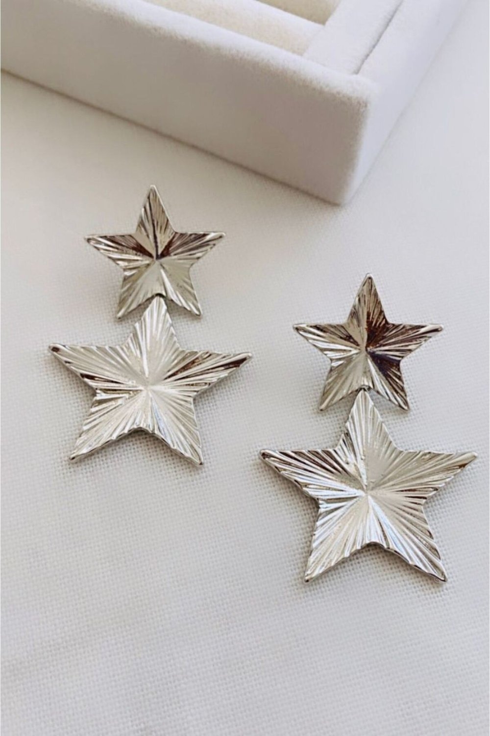 İkili Yıldız Küpe (5,5 cm)