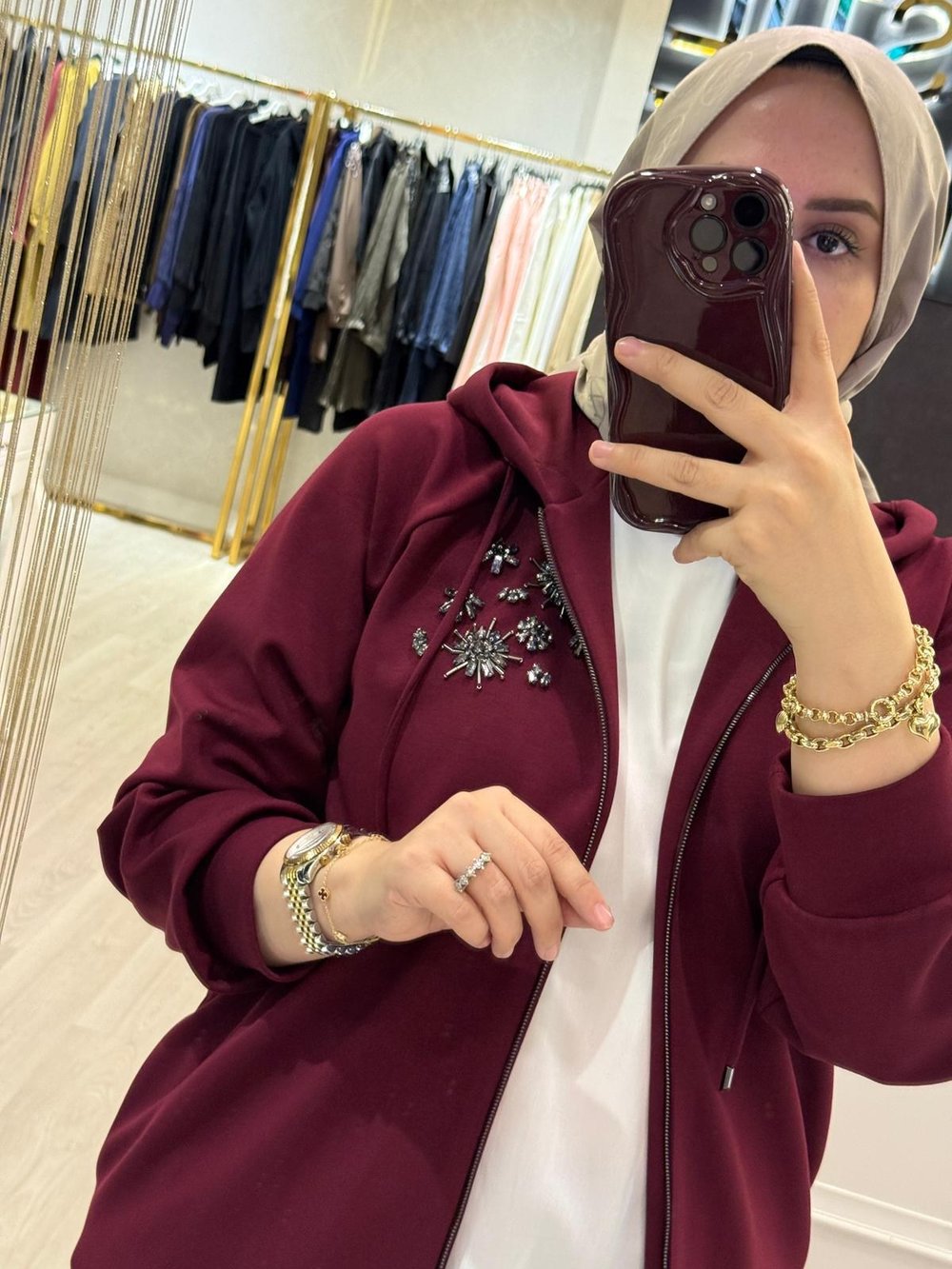 EXQUİSE Taş Detaylı Mariela Örme Sweatshirt