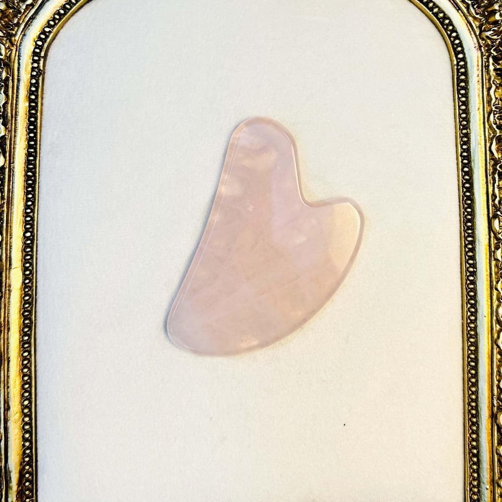 Pembe Kuvars Gua Sha Doğal Taş Yüz Masaj Taşı