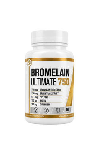 Bromelain Ultimate 750 Mg 2400 GDU/G 60 Tablet ( Yeşil Çay + Biotin + Krom + Piperin) 60Tablet