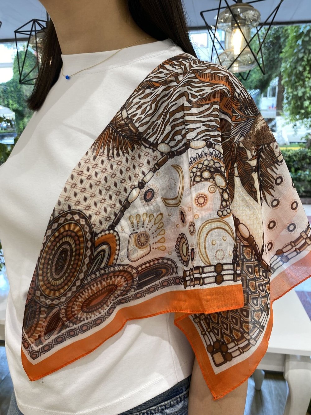 55*55 Pamuk Dokulu Bandana Fular