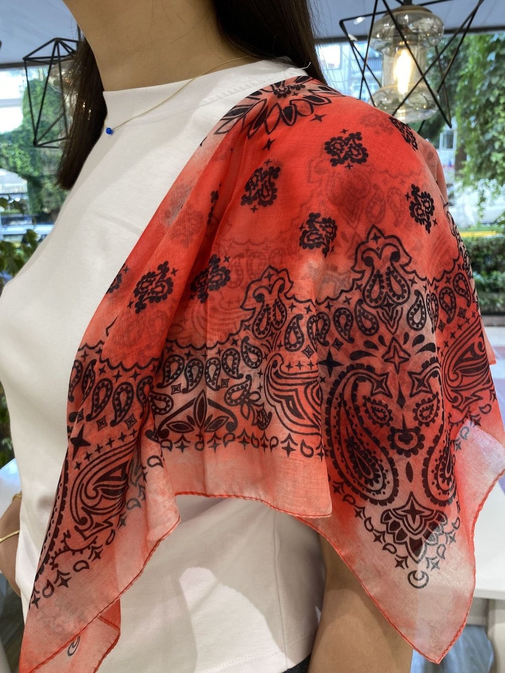 55*55 Pamuk Dokulu Bandana Fular