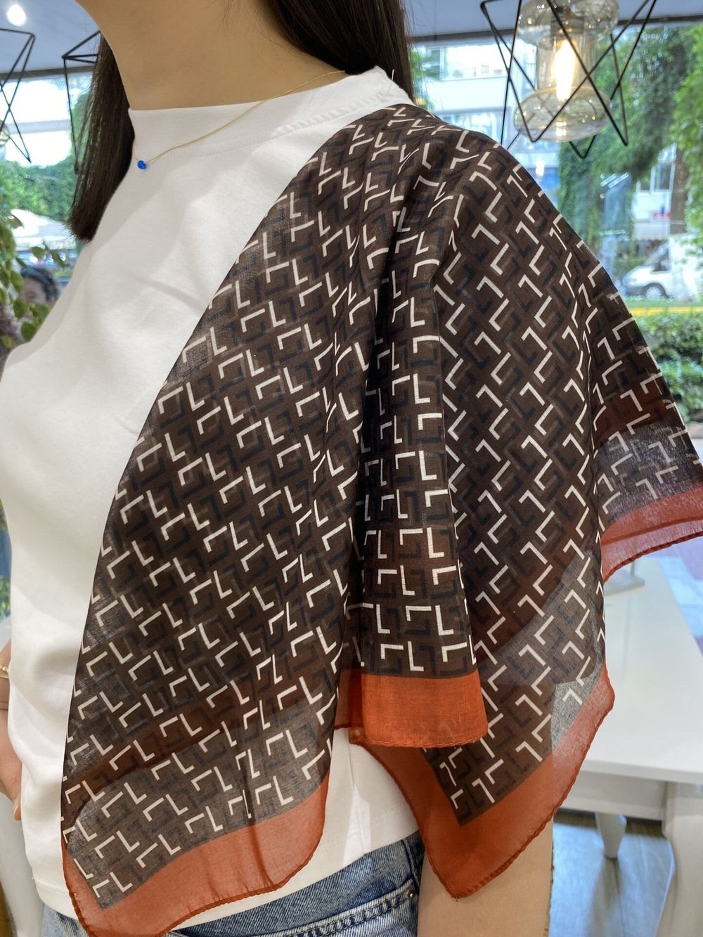 55*55 Pamuk Dokulu Bandana Fular