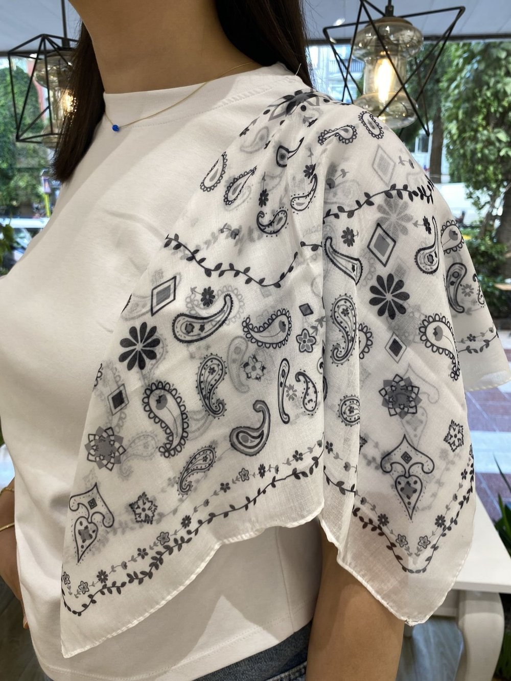 55*55 Pamuk Dokulu Bandana Fular