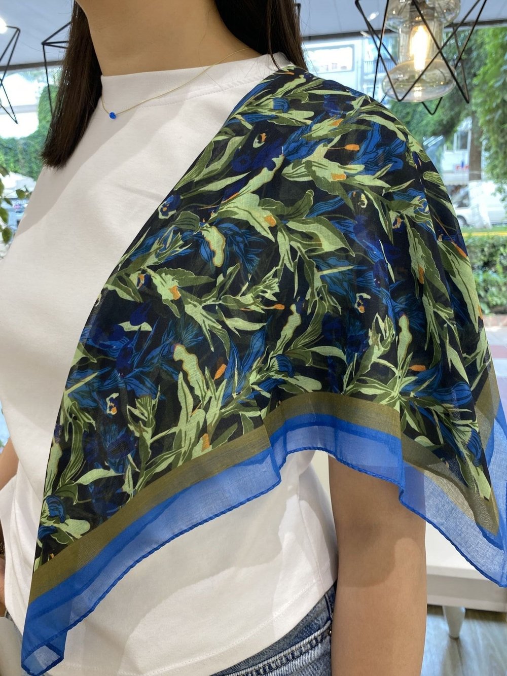 55*55 Pamuk Dokulu Bandana Fular