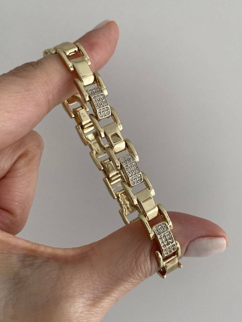 Özel Seri Gömme Taşlı Merdiven Model Bileklik (17cm+ek)