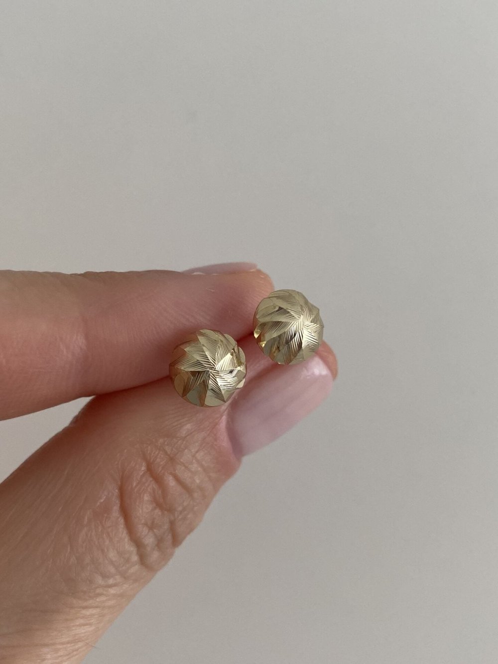 Özel Seri Lazer Kesim Yarım Küre Minimal Küpe 6mm