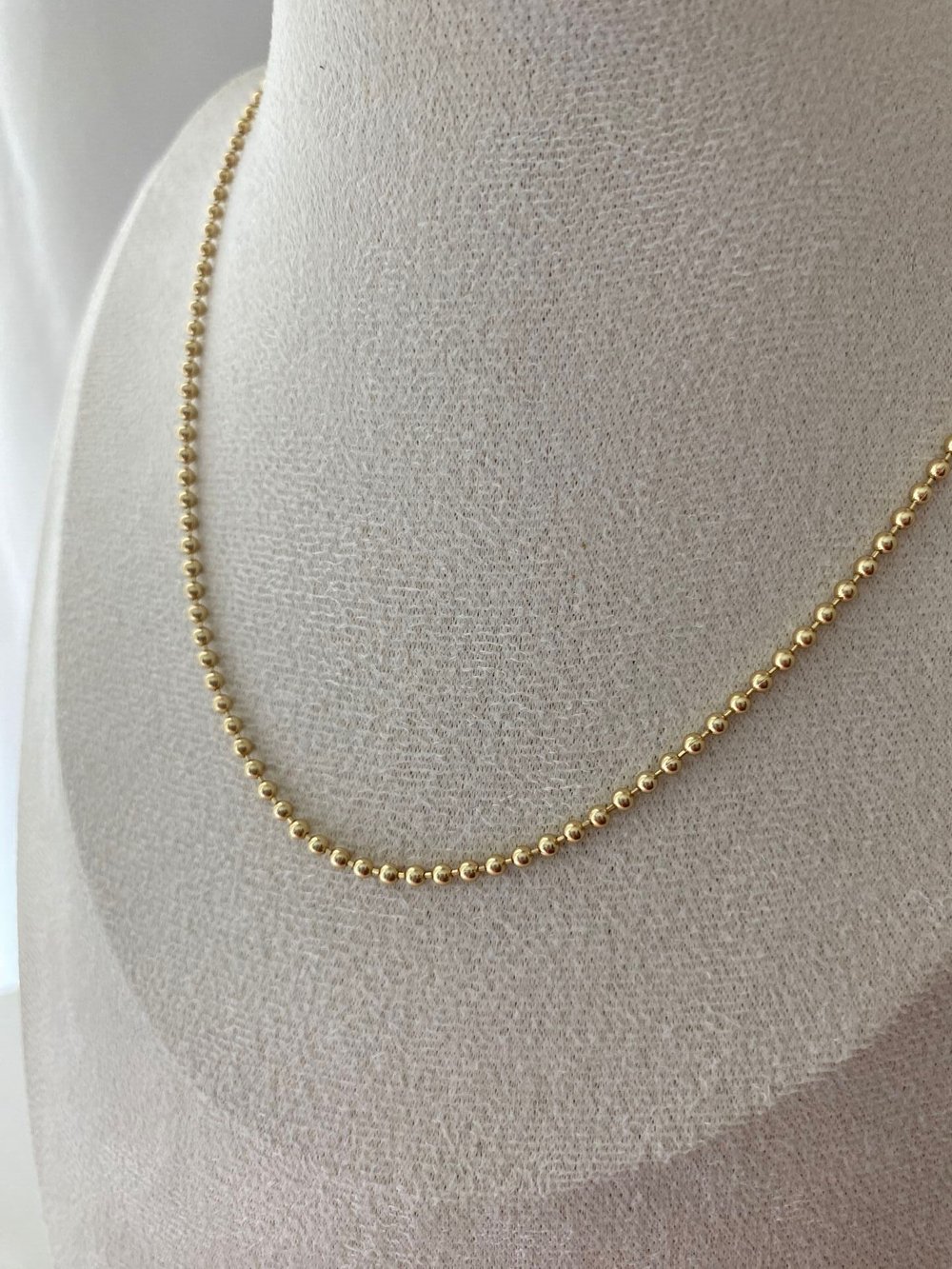 Özel Seri Minimal Sıralı Top Zincir 45cm