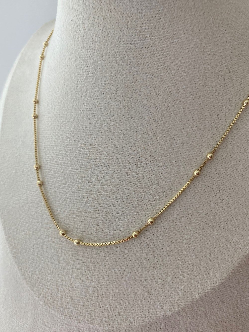 Özel Seri Minimal Top Detaylı Bismark Zincir Kolye 45cm