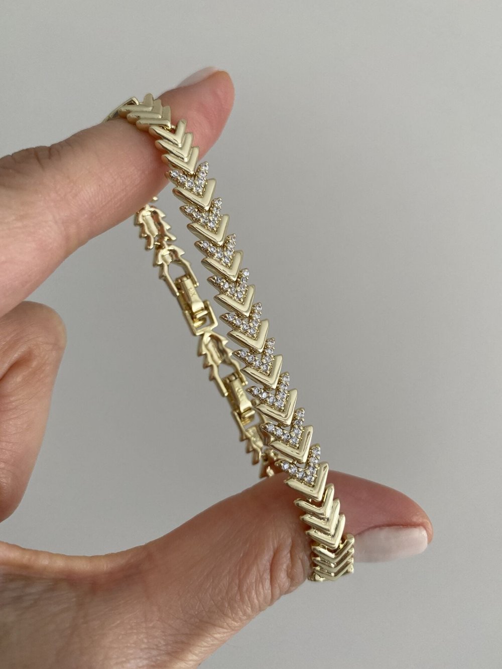 Özel Seri Taşlı Kılçık Model Bileklik (17cm+ek)