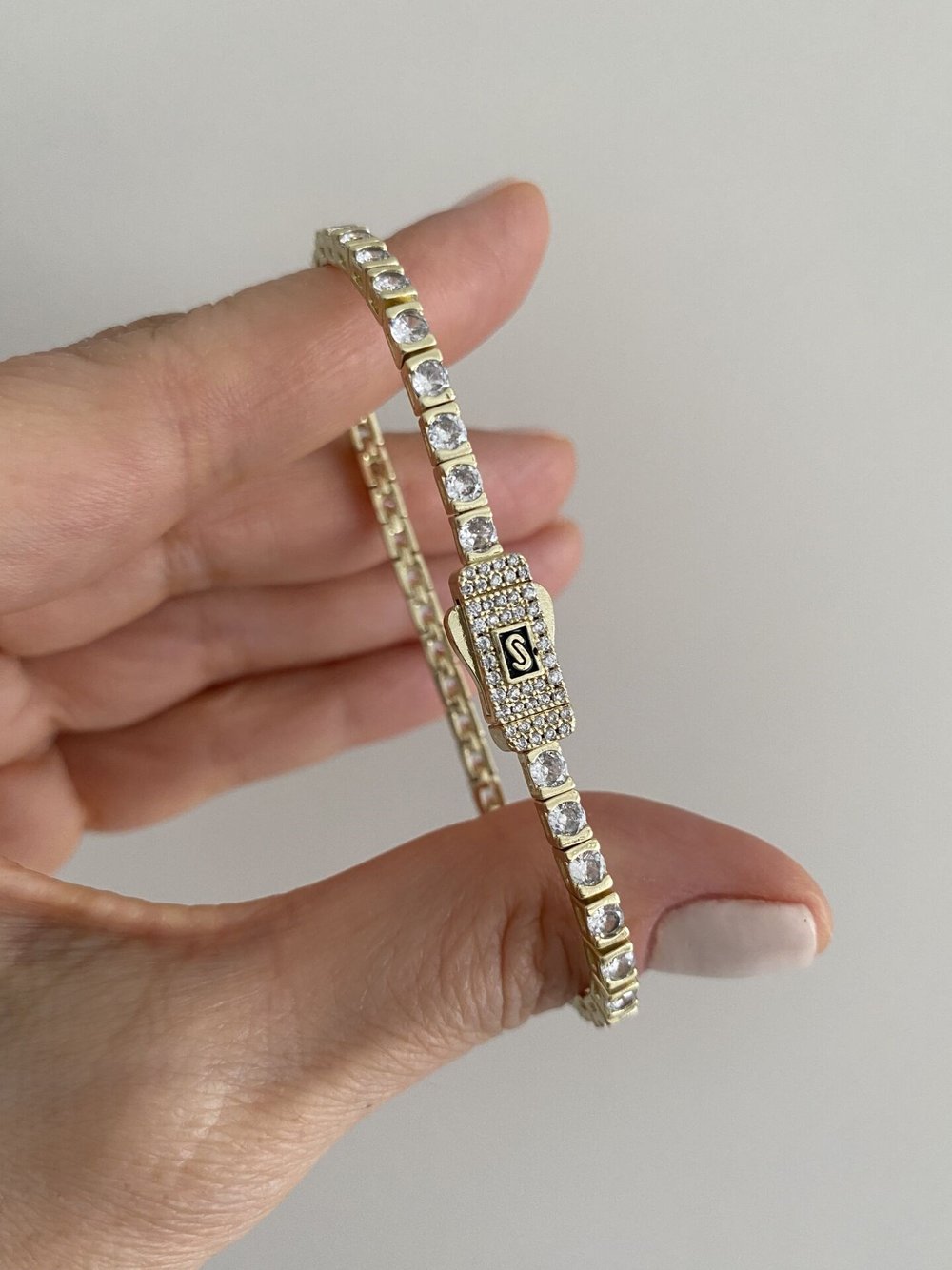 S Kilit Su Yolu Bileklik (18cm) Gold