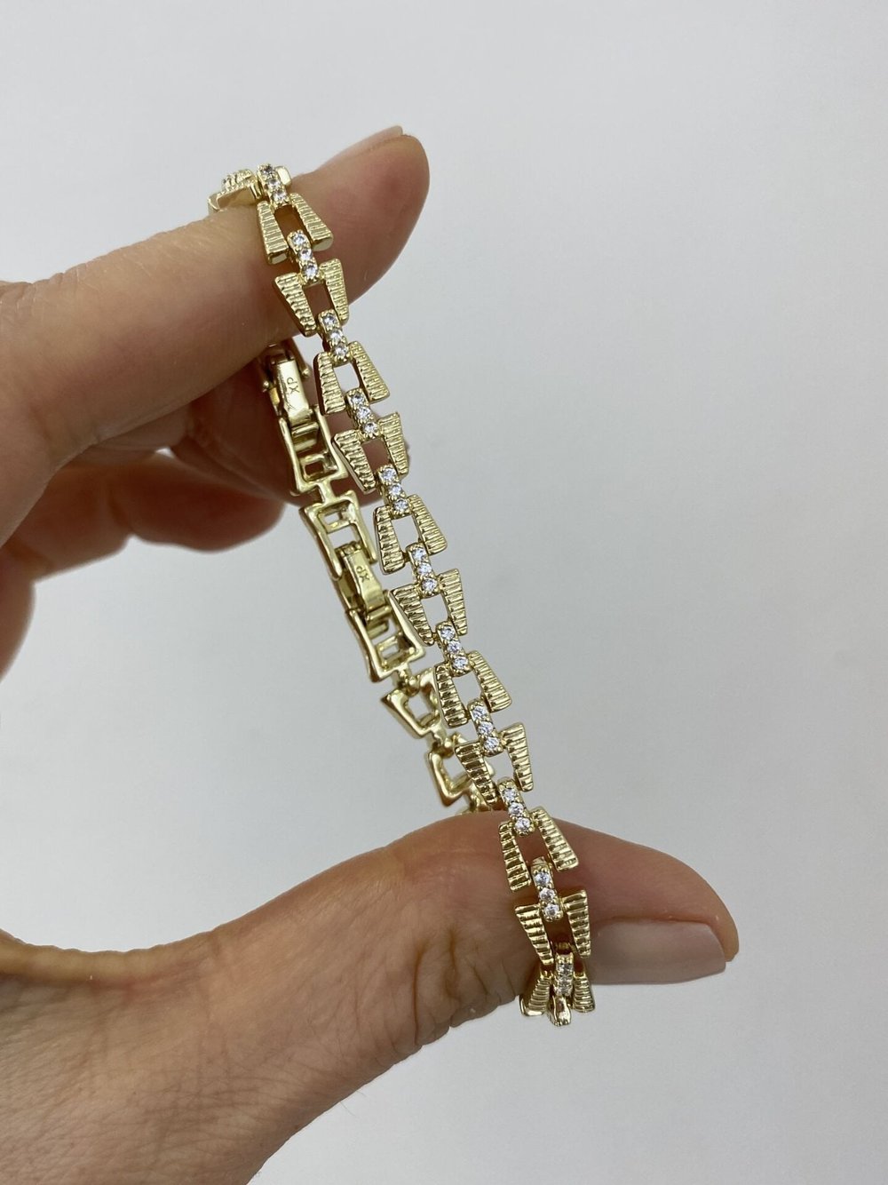 Taşlı Merdiven Model Bileklik (17cm+ek)