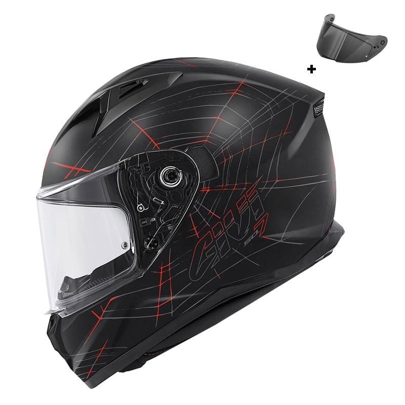 GIVI 50.7 PHOBIA MAT SİYAH-KIRMIZI KASK