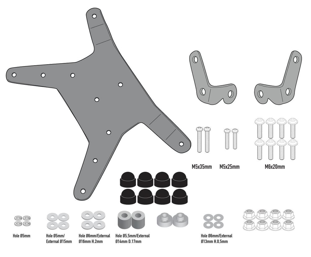 GIVI D7711KIT KTM390ADV.(20-24)-790ADV.(19-20)-790ADV. R (19-20)-890 ADV.(21-24) RÜZGAR SİPERLİK BAĞ