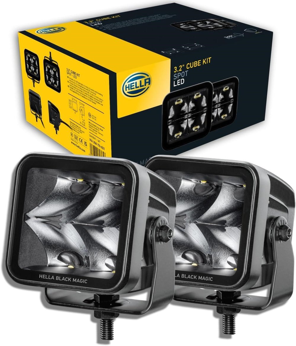 HELLA 3.2 CUBE KIT 2 Lİ MOTOSİKLET SİS FARI LED TAKIMI
