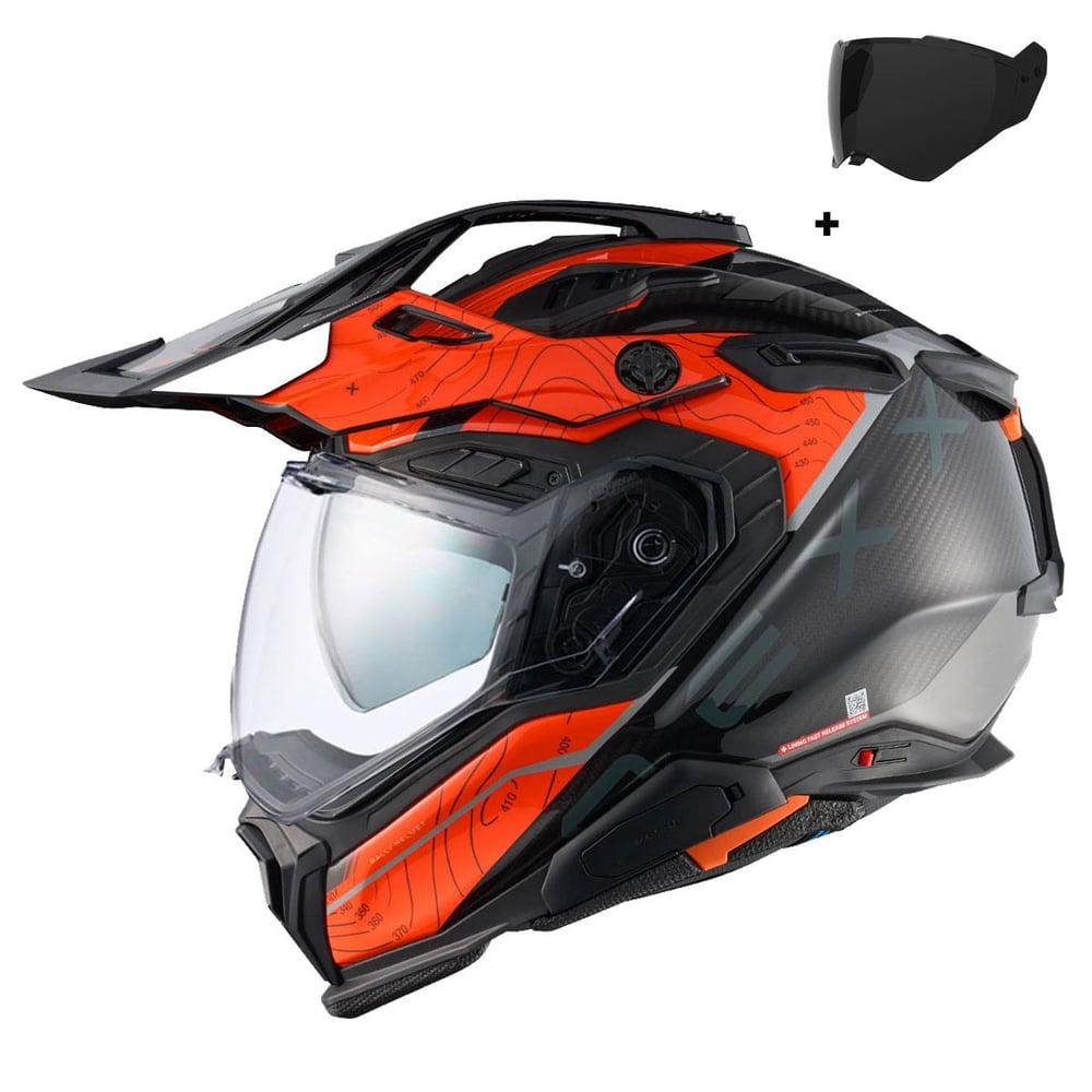 NEXX X.WED 3 FURKA KARBON TURUNCU-GRİ KASK
