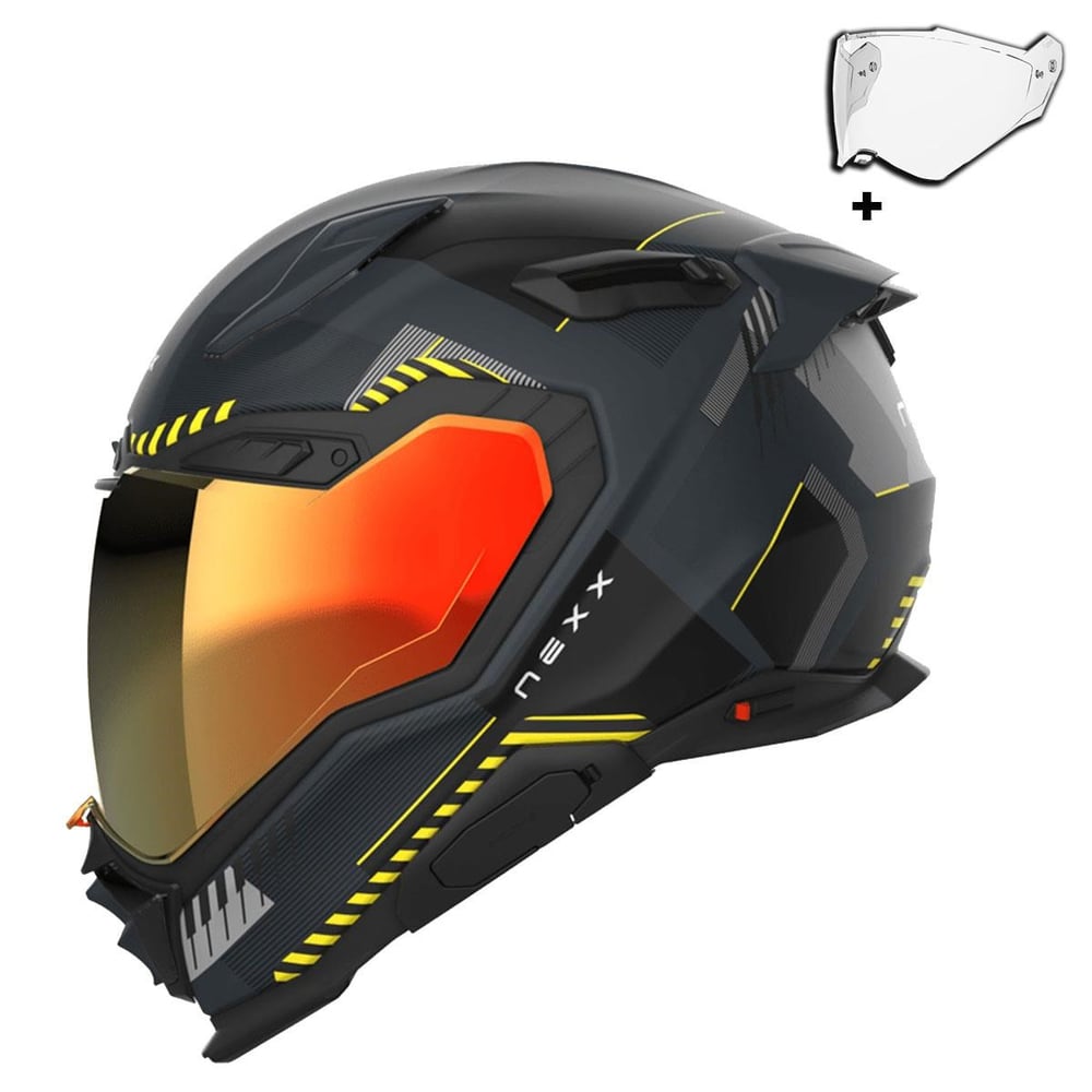 NEXX X.WST 3 FLUENCE MAT GRİ-NEON SARI KASK